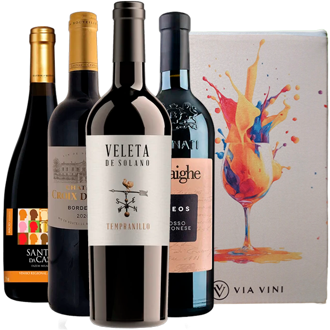 Kit Vinhos Tintos do Velho Mundo Color