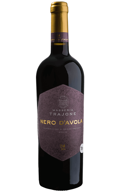 Vinho Masseria Trajone Tinto Seco Itália Sicília Dop Nero D'avola 2022 750ml