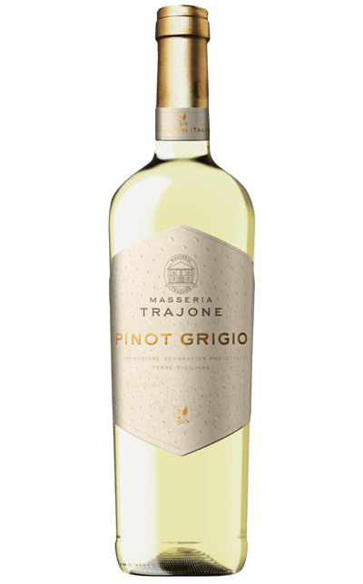 Vinho Masseria Trajone Branco Seco Itália Terre Sicilane Igp Pinot Grigio 2023 750ml